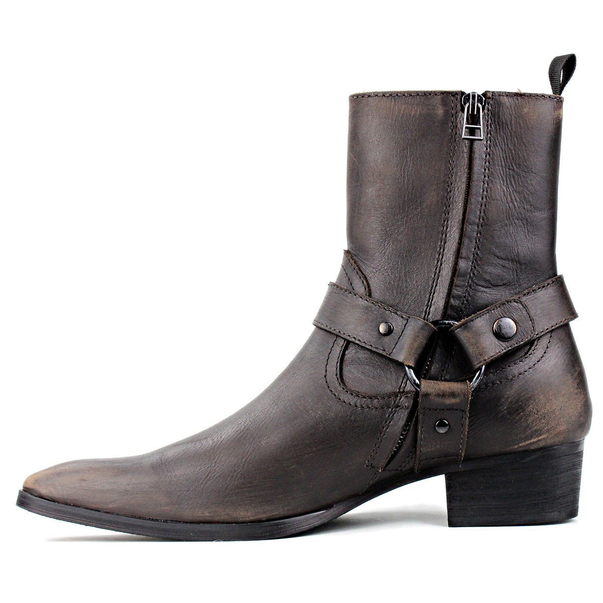 Bottes homme cuir véritable automne hiver, style décontracté, confort adhérence - IVOIRART.COM