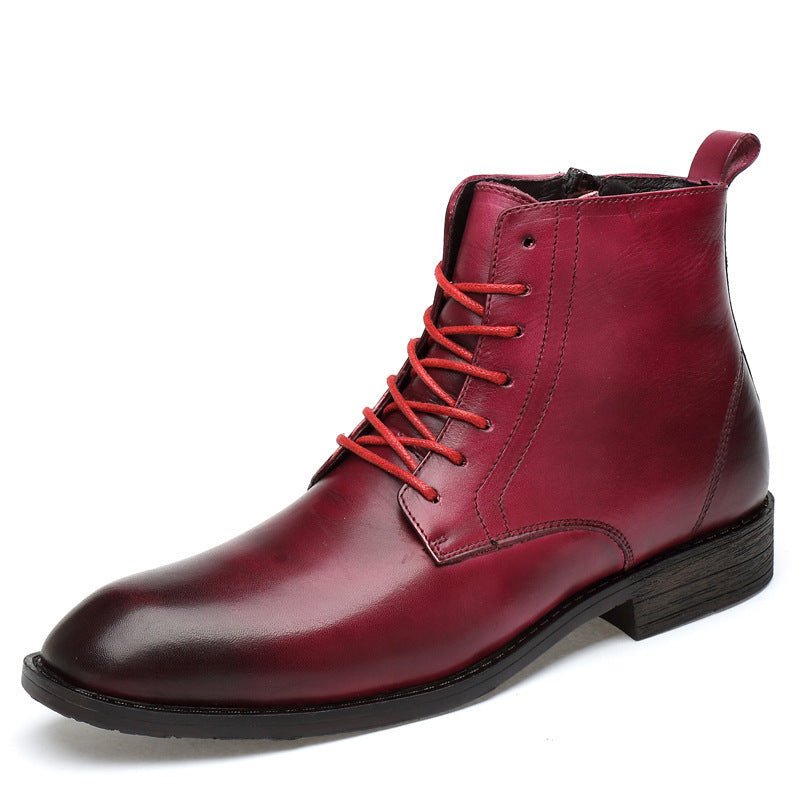 Bottes Martin homme hiver cuir pleine fleur business hautes fourrées 36-47 doublé - IVOIRART.COM