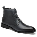 Bottes Martin homme hiver cuir pleine fleur business hautes fourrées 36-47 doublé - IVOIRART.COM