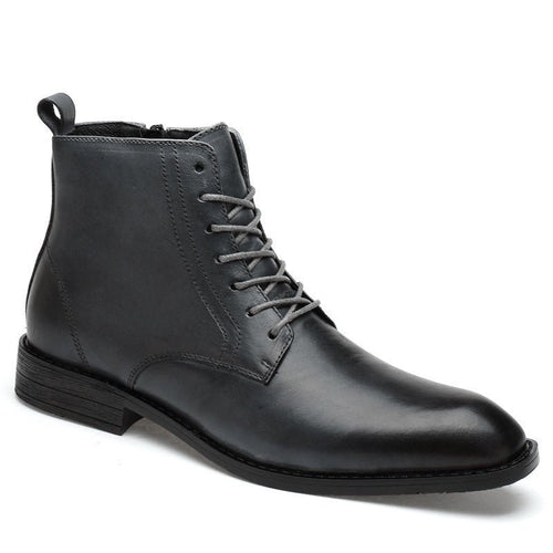 Bottes Martin homme hiver cuir pleine fleur business hautes fourrées 36-47 doublé - IVOIRART.COM