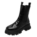 Bottes mi - mollet pour femmes style britannique - Automne hiver talon épais 3 - 5 cm - IVOIRART.COM