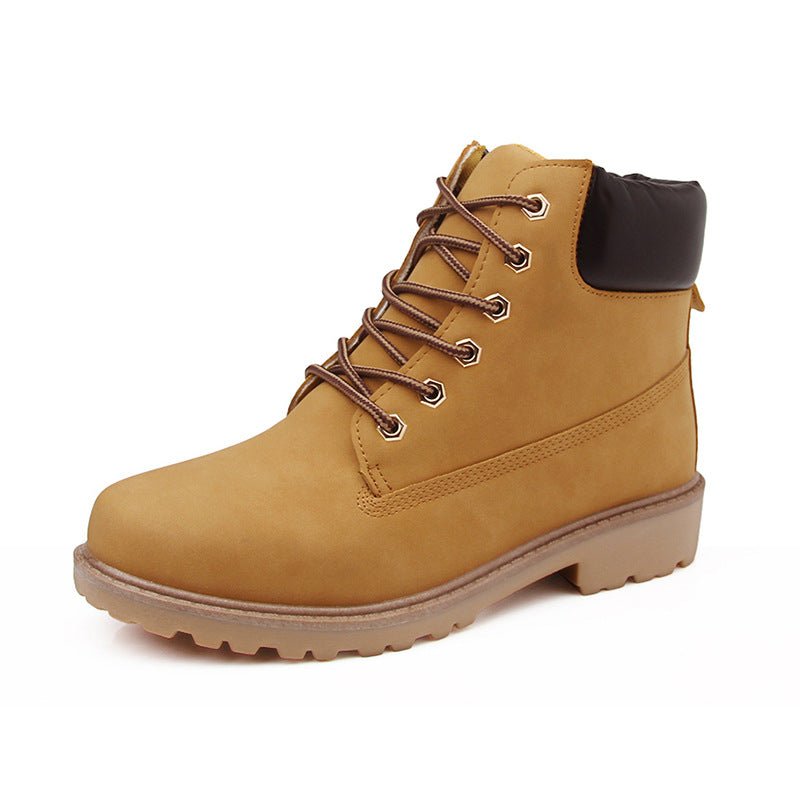 Bottes montantes homme style Dr Martens en PU mat, semelle caoutchouc résistante - IVOIRART.COM