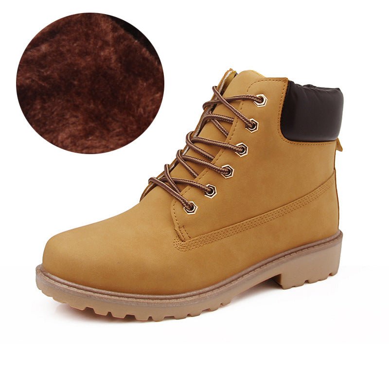 Bottes montantes homme style Dr Martens en PU mat, semelle caoutchouc résistante - IVOIRART.COM