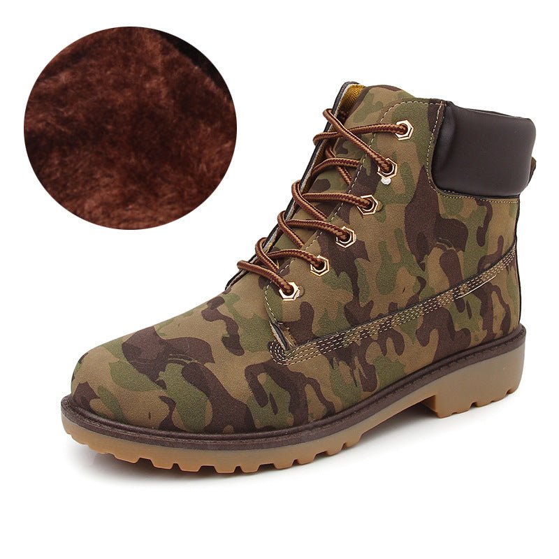 Bottes montantes homme style Dr Martens en PU mat, semelle caoutchouc résistante - IVOIRART.COM