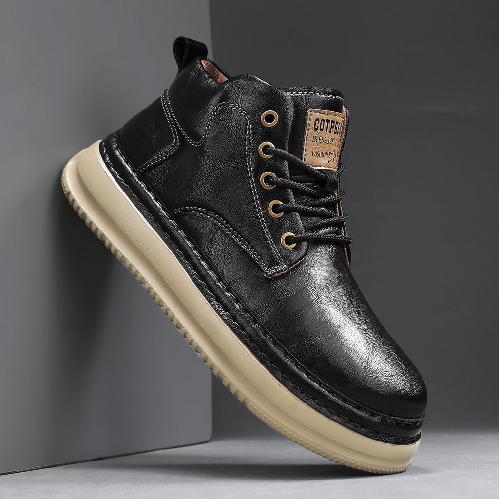 Bottes rétro mi-montantes pour hommes décontractés au style vintage unique - IVOIRART.COM