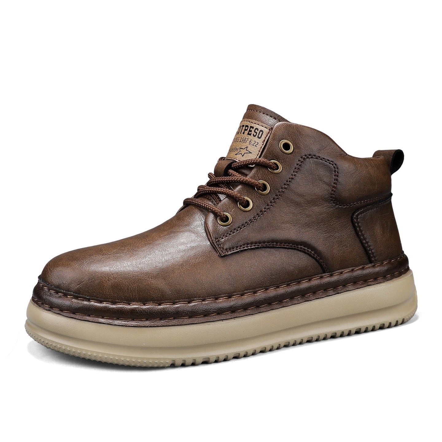 Bottes rétro mi-montantes pour hommes décontractés au style vintage unique - IVOIRART.COM