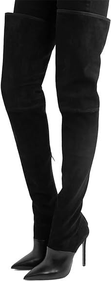 Bottes Sexy pour Femmes à Talons Hauts Élastiques au-dessus du Genou - IVOIRART.COM