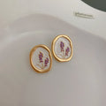 Boucles d oreilles vintage Niche - Style INS luxe léger rétro, clous élégants - IVOIRART.COM