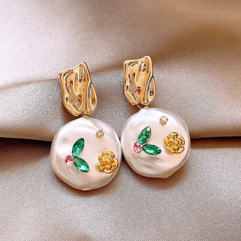 Boucles d oreilles vintage Niche - Style INS luxe léger rétro, clous élégants - IVOIRART.COM