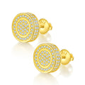 Boucles d'Oreilles à Clous Double Halo Moissanite D VVS1 Argent S925 190pcs 10,8mm - IVOIRART.COM