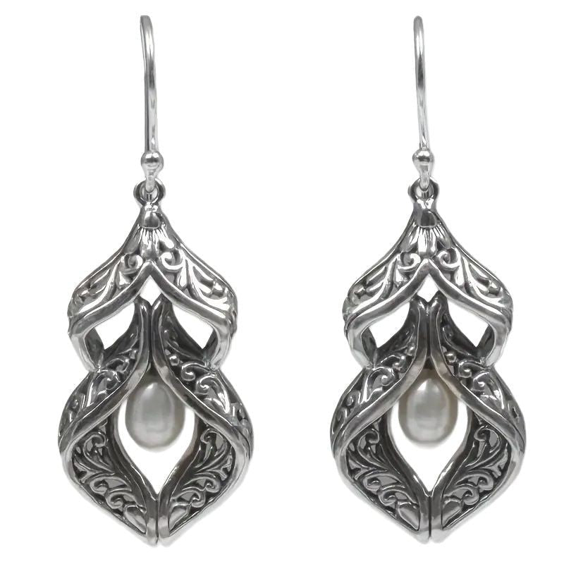 Boucles d’oreilles bohèmes sculptées ornées de perles pour femmes élégantes - IVOIRART.COM