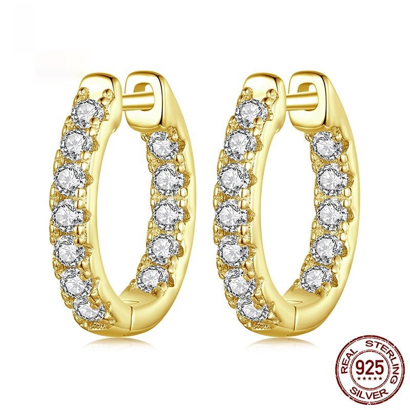 Boucles d'Oreilles Clip Moissanite Étincelantes Plus Vendues Argent Sterling S925 Plaqué Platine - IVOIRART.COM