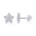 Boucles d'oreilles clous Fleur S925 Argent, Moissanite D-VVS1, 1.4g, boîte cadeau01 - IVOIRART.COM