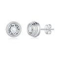 Boucles d'oreilles clous Moissanite 0,5 ou 1CT en argent sterling S925, serties clos rond, certifiées GRA, plaquées platine, coffret cadeau pour femmes - IVOIRART.COM
