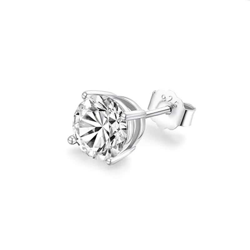 Boucles d'oreilles clous Moissanite femmes plaqué or 14 carats et argent 925, 1 - 3ct - IVOIRART.COM