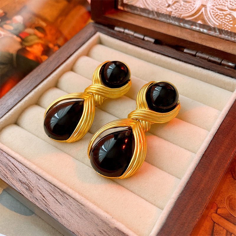 Boucles d'oreilles clous rétro médiévales vintage pour femme — élégance luxueuse - IVOIRART.COM