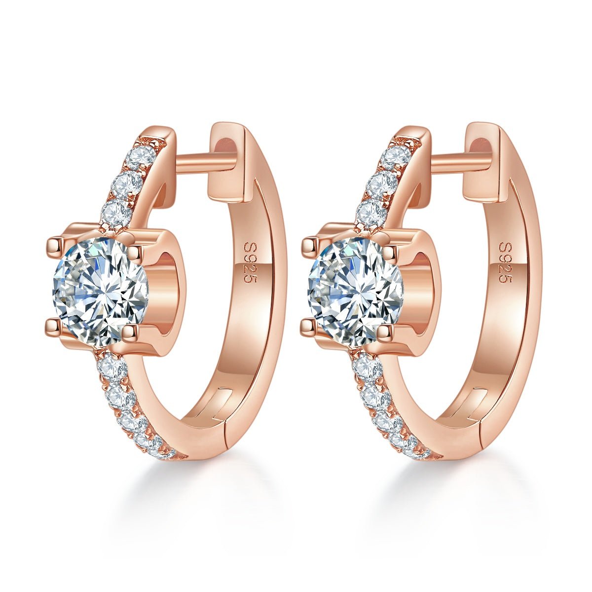 Boucles d’oreilles créoles en argent sterling S925 1,24CT Moissanite, 16,5mm, plaqué platine, certificats GRA, 3,7g, coffret cadeau pour femmes - IVOIRART.COM