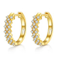 Boucles d'oreilles créoles en argent sterling S925 3,8 g avec moissanite, 17 mm, motif vague pavé, certifiées GRA, plaquées platine, coffret cadeau pour femmes - IVOIRART.COM