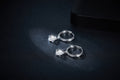 Boucles d’oreilles créoles en argent sterling S925 4x6mm poire avec moissanite - IVOIRART.COM