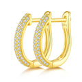 Boucles d’oreilles créoles Huggie en argent sterling S925 98 pierres de moissanite, 16mm, plaqué platine, certifiées GRA, boîte cadeau, hypoallergéniques, 3 couleurs - IVOIRART.COM