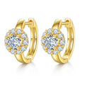 Boucles d’oreilles créoles Moissanite 5mm en argent sterling S925, 16mm halo, plaqué platine, certificat GRA, coffret cadeau pour femme - IVOIRART.COM