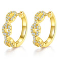 Boucles d'oreilles créoles torsadées en argent sterling S925 6g, 18mm, moissanite pavée, certifiées GRA, plaquées platine, coffret cadeau femme - IVOIRART.COM