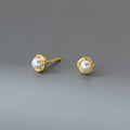 Boucles d'oreilles en argent sterling S925 à pois doux et design géométrique creux - IVOIRART.COM