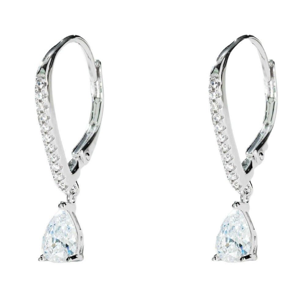 Boucles d’oreilles en diamant zircone haute teneur en carbone, design complet - IVOIRART.COM