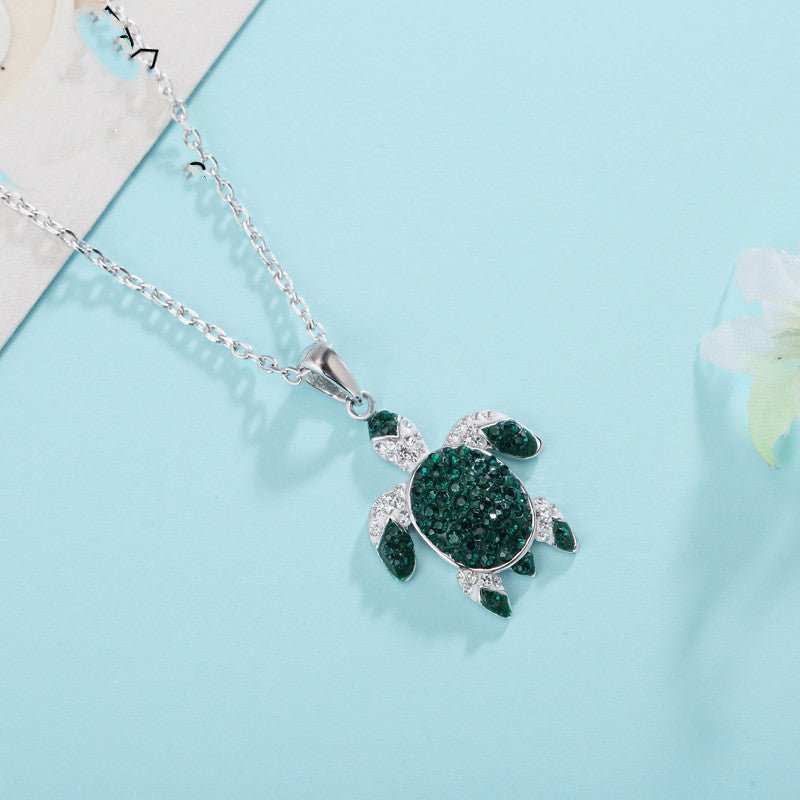 Boucles d’oreilles et collier tortue verte personnalisés en cuivre uniques - IVOIRART.COM