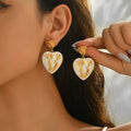 Boucles d'oreilles femme luxe léger style européen-américain lettre cœur et chic - IVOIRART.COM
