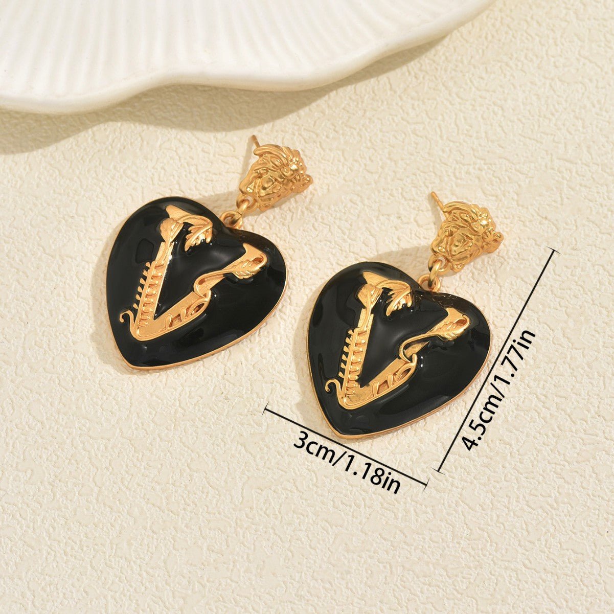 Boucles d'oreilles femme luxe léger style européen-américain lettre cœur et chic - IVOIRART.COM