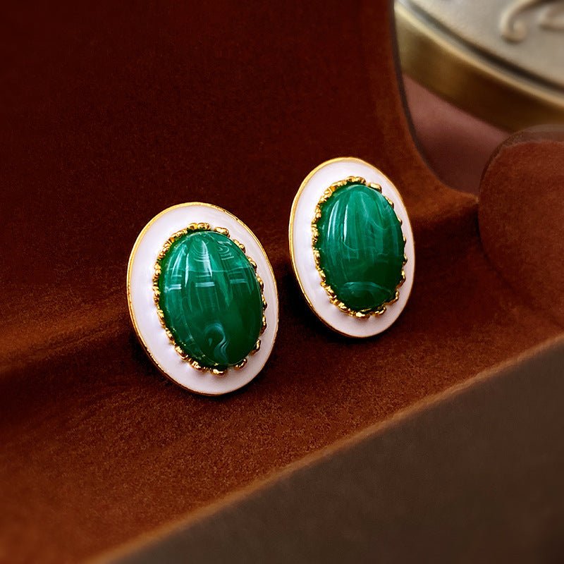 Boucles d'oreilles fleurs géométriques rétro - tige argent style vintage premium - IVOIRART.COM