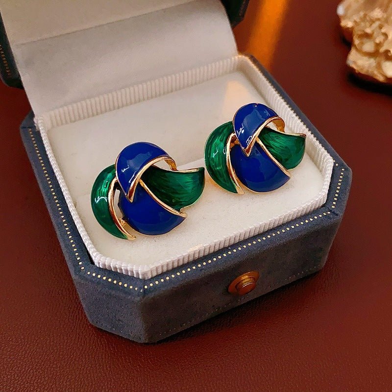 Boucles d'oreilles frange cristal Rhombus S925 argent rétro - Cadeau premiumVIP - IVOIRART.COM