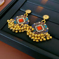 Boucles d'oreilles géométriques rétro luxe Fleur, aiguille en argent, mode chic! - IVOIRART.COM
