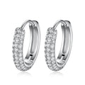 Boucles d'oreilles pavées S925 argent 86 moissanites D-VVS1 plaqué platine 1.7g - IVOIRART.COM