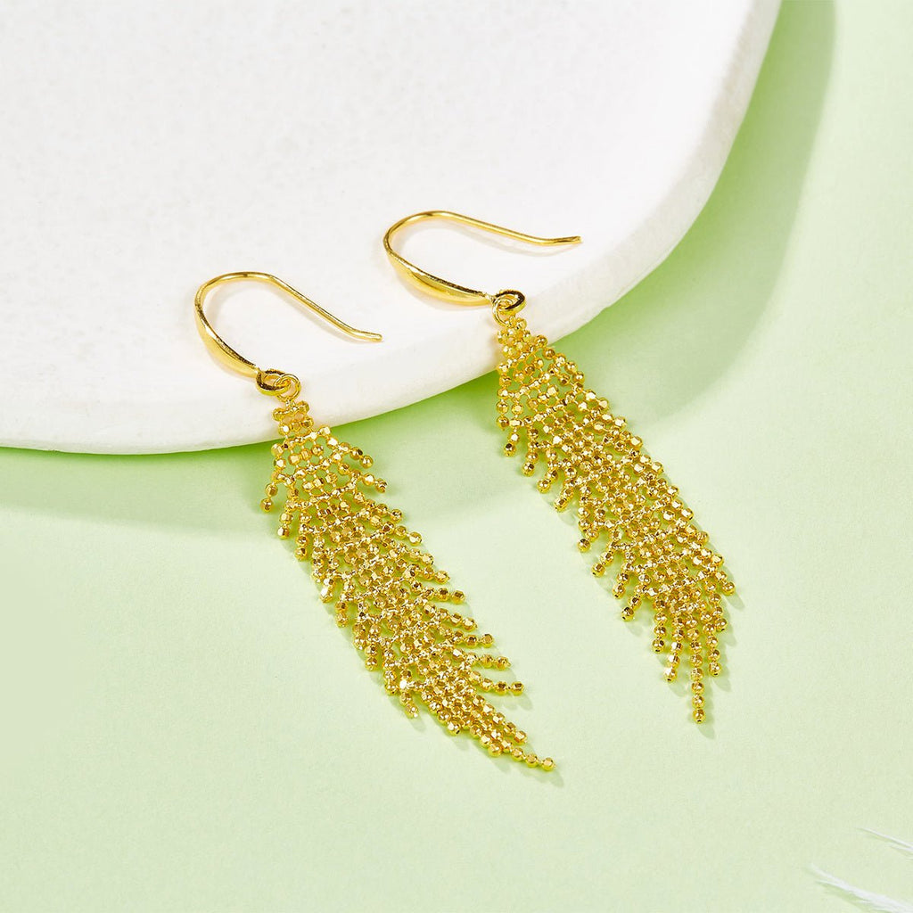 Boucles d'oreilles pendantes à pompons argent sterling S925 59,8 mm légères - IVOIRART.COM