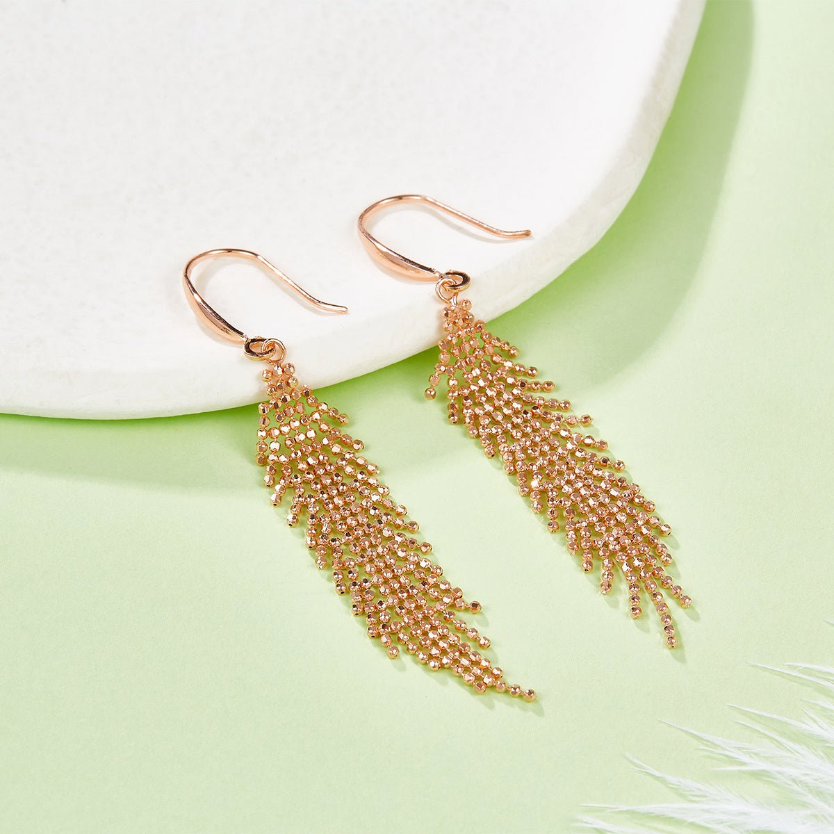 Boucles d'oreilles pendantes à pompons argent sterling S925 59,8 mm légères - IVOIRART.COM