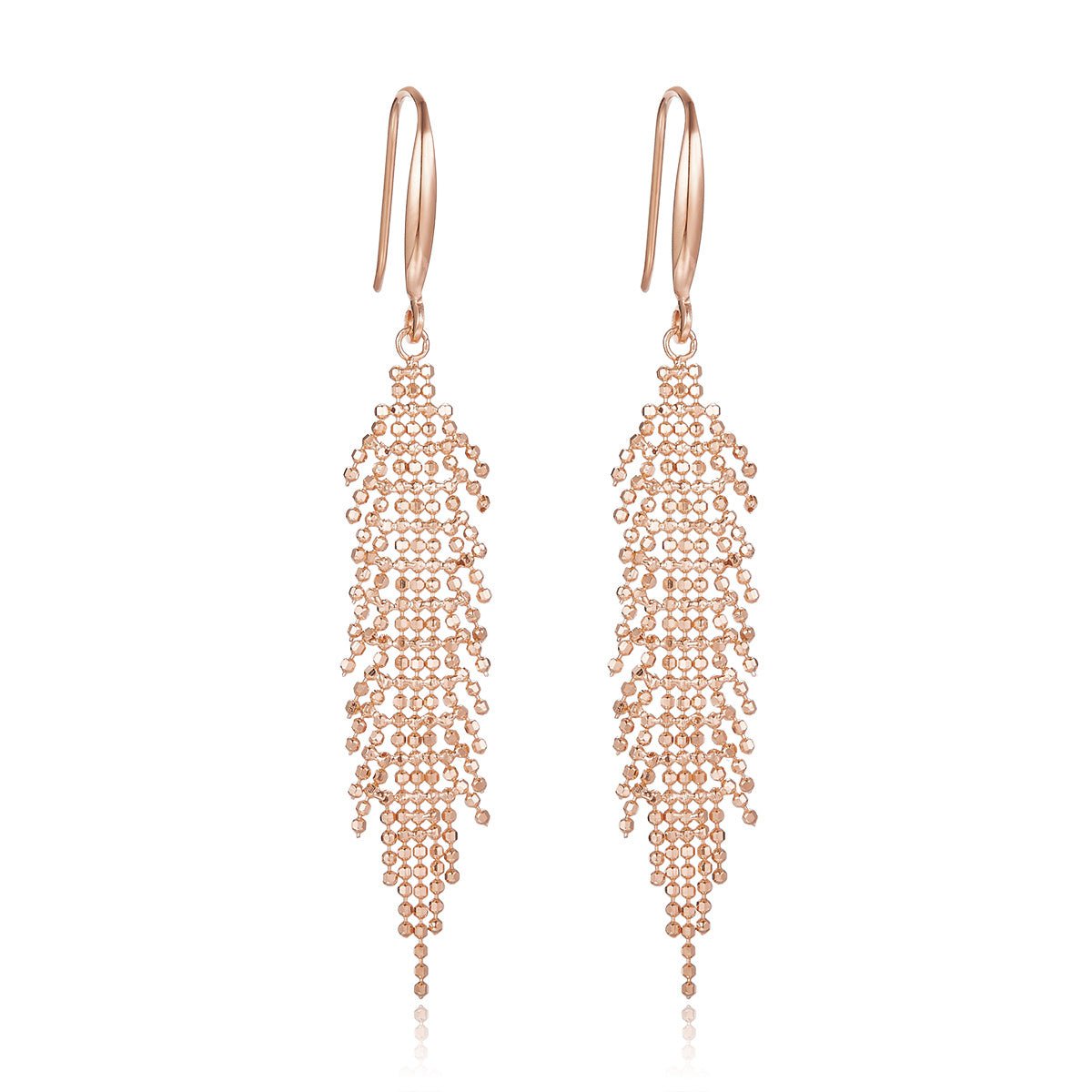 Boucles d'oreilles pendantes à pompons argent sterling S925 59,8 mm légères - IVOIRART.COM