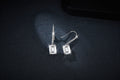 Boucles d'oreilles pendantes en argent sterling S925, moissanite taille émeraude 6x8 mm, crochet plaqué platine, certificat GRA, coffret cadeau élégant femmes - IVOIRART.COM
