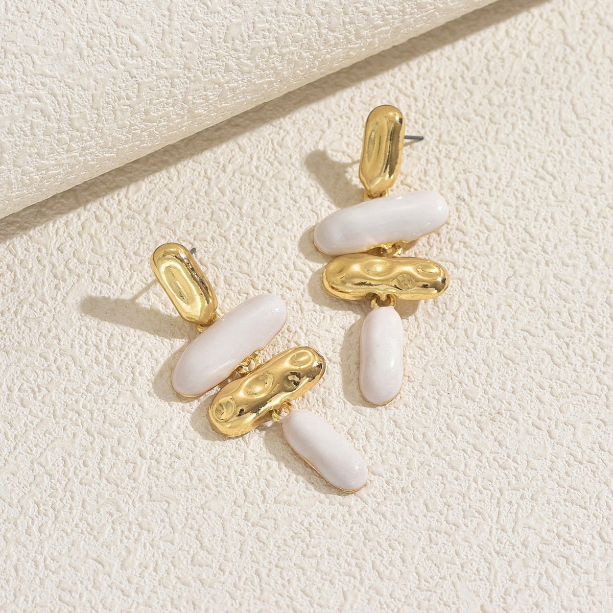 Boucles d'oreilles pendantes femmes EU/US, émail géométrique premium polyvalent! - IVOIRART.COM