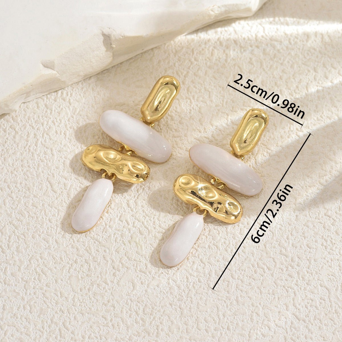 Boucles d'oreilles pendantes femmes EU/US, émail géométrique premium polyvalent! - IVOIRART.COM