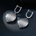 Boucles d’oreilles pendantes feuille en argent S925 plaqué platine avec moissanite pavée – certificat GRA, coffret cadeau luxe - IVOIRART.COM