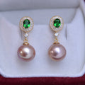 Boucles d'oreilles perles d'eau douce blanches 10 - 11mm parfait cercle microfissures - IVOIRART.COM