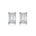 Boucles d'oreilles puces émeraude Moissanite S925 argent 0,8/1ct D-VVS1, plaqué. - IVOIRART.COM
