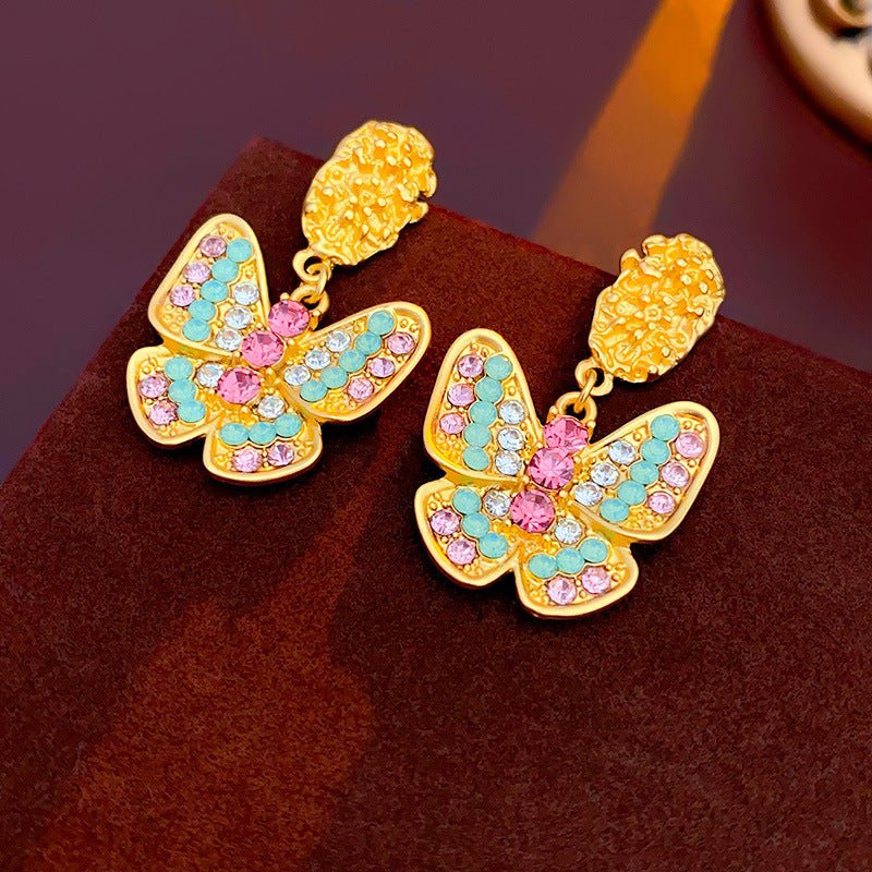 Boucles d'oreilles rétro géométriques à fleurs argentées-style vintage luxe léger - IVOIRART.COM