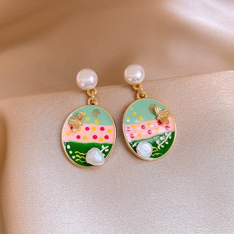 Boucles d'oreilles vintage élégantes Studs luxe léger rétro, bijou haut de gamme - IVOIRART.COM