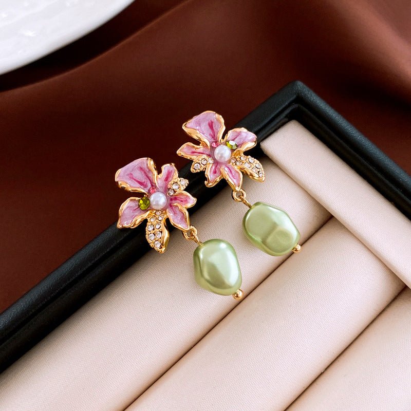 Boucles d'oreilles vintage élégantes Studs luxe léger rétro, bijou haut de gamme - IVOIRART.COM