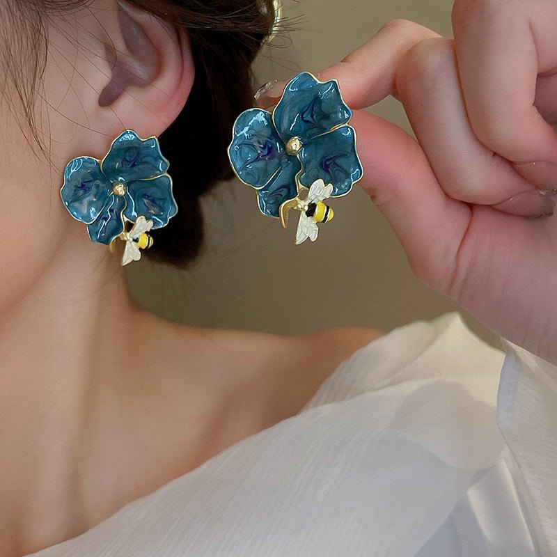 Boucles d'oreilles vintage élégantes Studs luxe léger rétro, bijou haut de gamme - IVOIRART.COM