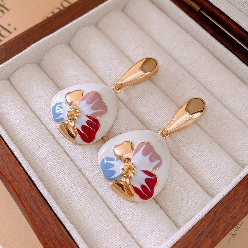 Boucles d'oreilles vintage élégantes Studs tendance luxe léger rétro haut-gamme Or - IVOIRART.COM