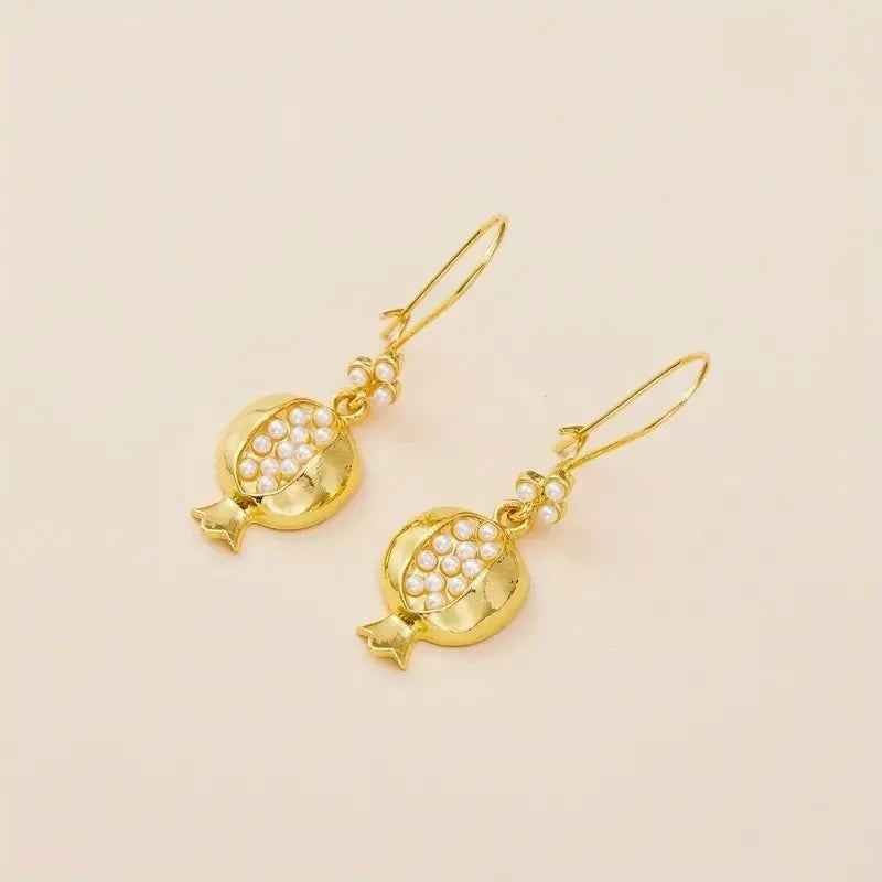 Boucles d'oreilles vintage en perles de grenade personnalisées créatives pour femmes - IVOIRART.COM